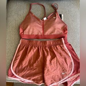 Nike Pink Athletic Tank and Skirt Set